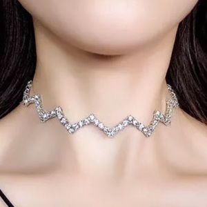 Trendy Fashion Necklace Crystal Choker Necklace holiday Christmas gift present